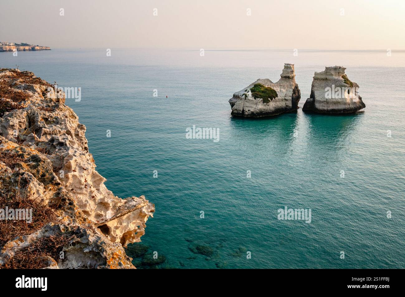 Tranquillité au le due Sorelle dans le Salento, Pouilles, Italie Banque D'Images