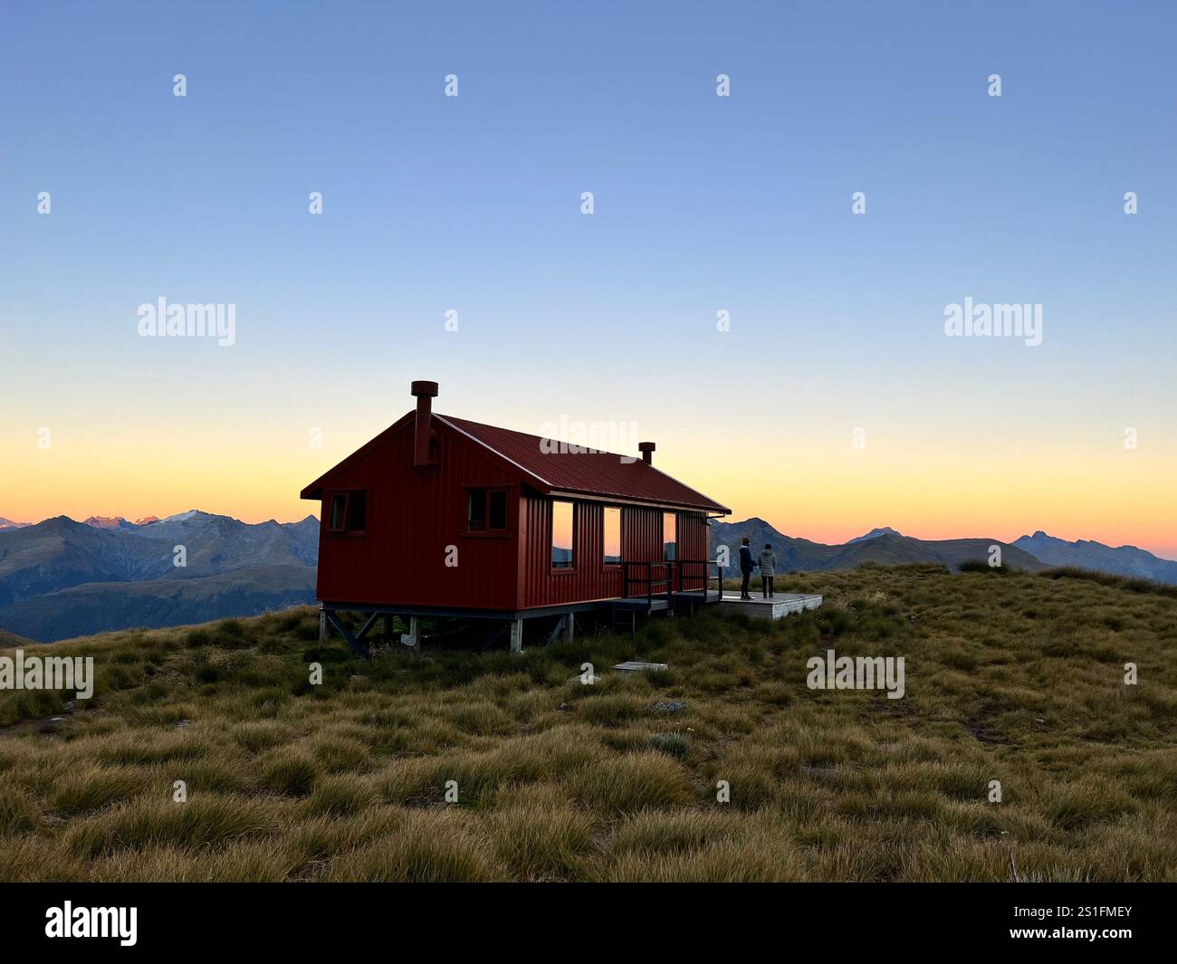 Brewster Hut, parc national de Mount Aspiring, Nouvelle-Zélande. - Image de stock capturée avec un smartphone
