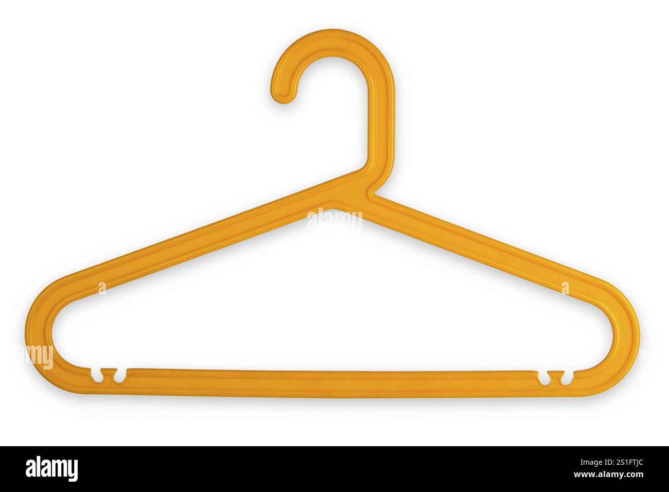 Cintre à vêtements recadré sur un fond blanc Banque D'Images
