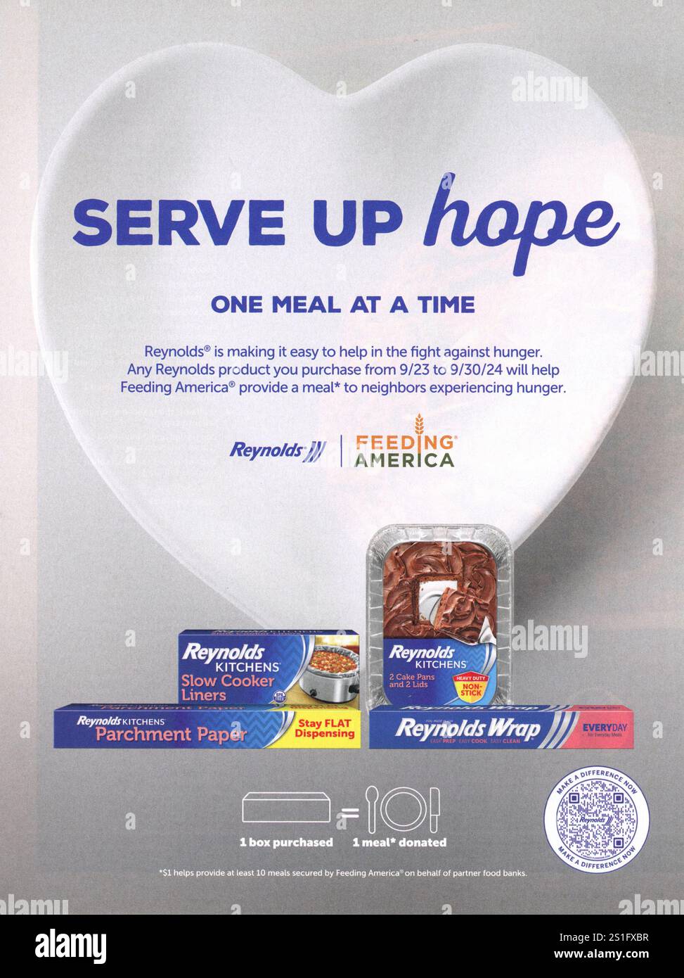 Food and Lifestyle magazine Advert, 2024, États-Unis Banque D'Images