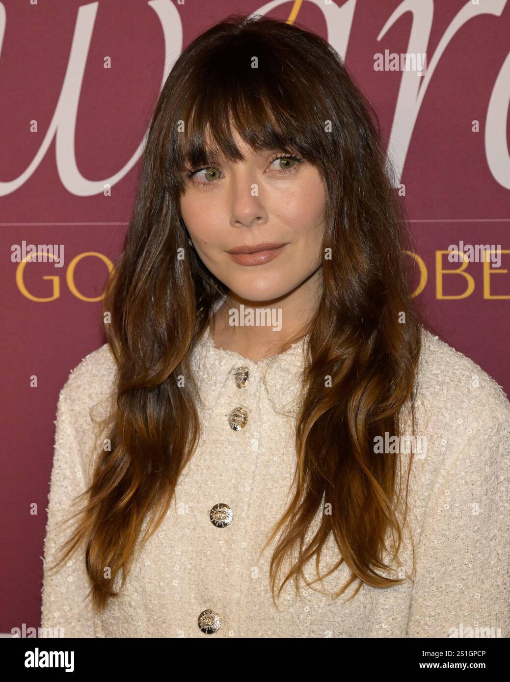 3 janvier 2025, Beverly Hills, Californie, États-Unis : Elizabeth Olsen (crédit image : © Billy Bennight/ZUMA Press Wire) USAGE ÉDITORIAL SEULEMENT! Non destiné à UN USAGE commercial ! Banque D'Images