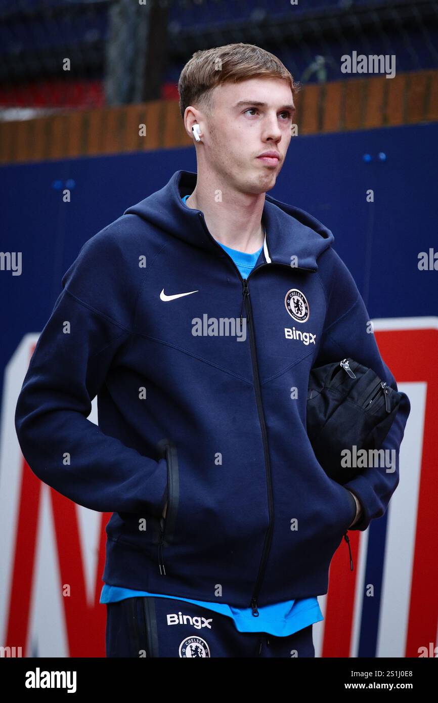 LONDRES, Royaume-Uni - 4 janvier 2025 : Cole Palmer de Chelsea arrive devant le match de premier League entre Crystal Palace FC et Chelsea FC à Selhurst Park (crédit : Craig Mercer/ Alamy Live News) Banque D'Images LONDRES, Royaume-Uni - 4 janvier 2025 : Cole Palmer de Chelsea arrive devant le match de premier League entre Crystal Palace FC et Chelsea FC à Selhurst Park (crédit : Craig Mercer/ Alamy Live News) Banque D'Images