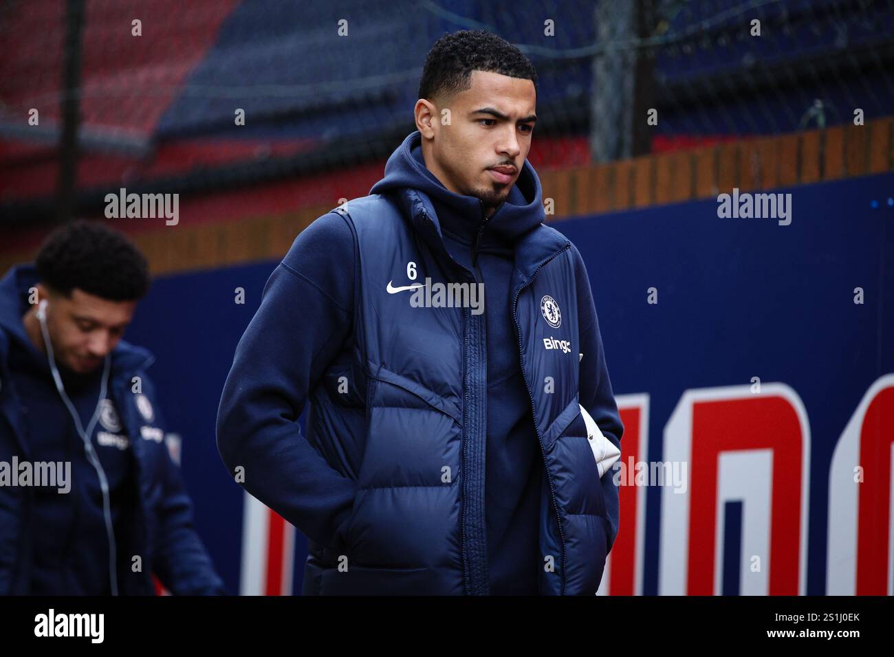 LONDRES, Royaume-Uni - 4 janvier 2025 : Levi Colwill de Chelsea arrive devant le match de premier League entre Crystal Palace FC et Chelsea FC à Selhurst Park (crédit : Craig Mercer/ Alamy Live News) Banque D'Images LONDRES, Royaume-Uni - 4 janvier 2025 : Levi Colwill de Chelsea arrive devant le match de premier League entre Crystal Palace FC et Chelsea FC à Selhurst Park (crédit : Craig Mercer/ Alamy Live News) Banque D'Images