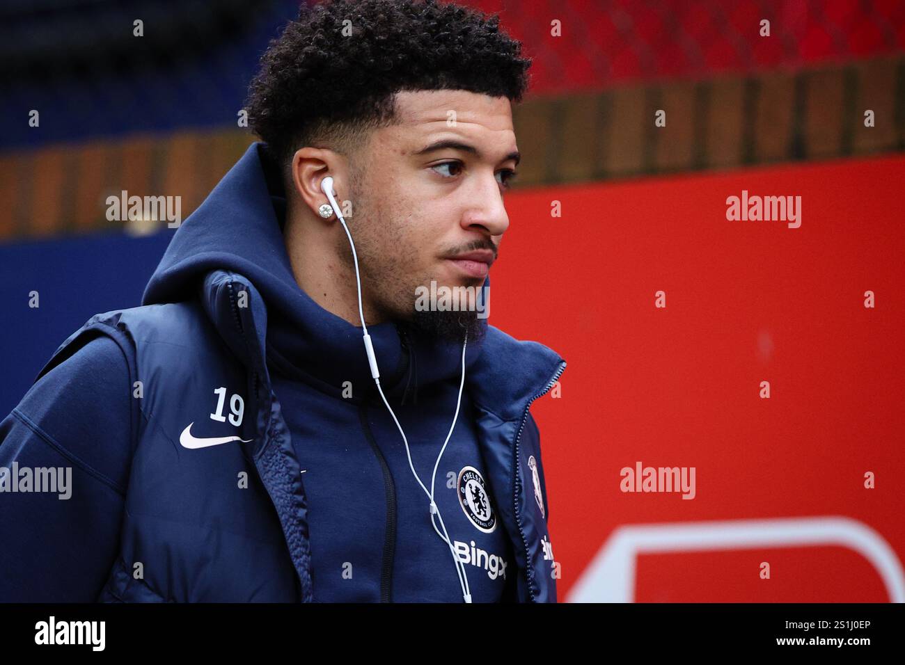 LONDRES, Royaume-Uni - 4 janvier 2025 : Jadon Sancho de Chelsea arrive devant le match de premier League entre Crystal Palace FC et Chelsea FC à Selhurst Park (crédit : Craig Mercer/ Alamy Live News) Banque D'Images LONDRES, Royaume-Uni - 4 janvier 2025 : Jadon Sancho de Chelsea arrive devant le match de premier League entre Crystal Palace FC et Chelsea FC à Selhurst Park (crédit : Craig Mercer/ Alamy Live News) Banque D'Images