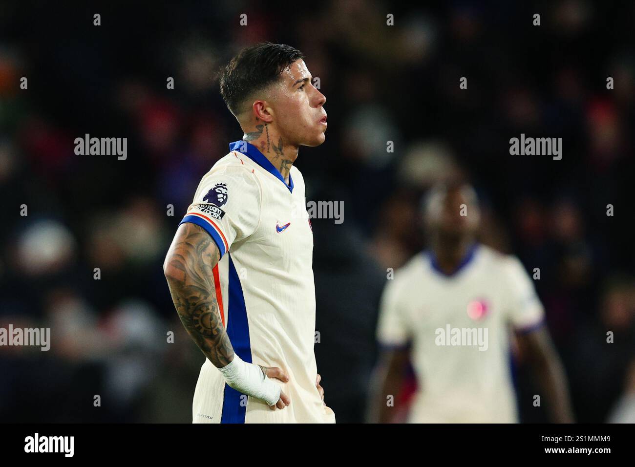 LONDRES, Royaume-Uni - 4 janvier 2025 : Enzo Fernandez de Chelsea réagit après le match de premier League entre Crystal Palace FC et Chelsea FC à Selhurst Park (crédit : Craig Mercer/ Alamy Live News) Banque D'Images LONDRES, Royaume-Uni - 4 janvier 2025 : Enzo Fernandez de Chelsea réagit après le match de premier League entre Crystal Palace FC et Chelsea FC à Selhurst Park (crédit : Craig Mercer/ Alamy Live News) Banque D'Images