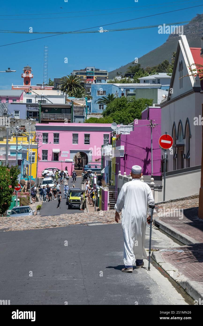 Le quartier de Bo Kaap au Cap Banque D'Images