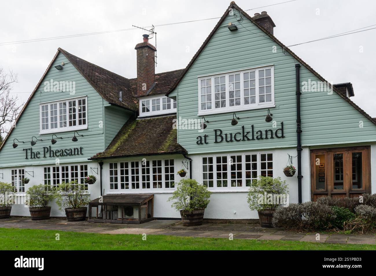 The Pheasant at Buckland restaurant pub traditionnel à Buckland, un village de l'est du Surrey, Angleterre, Royaume-Uni Banque D'Images