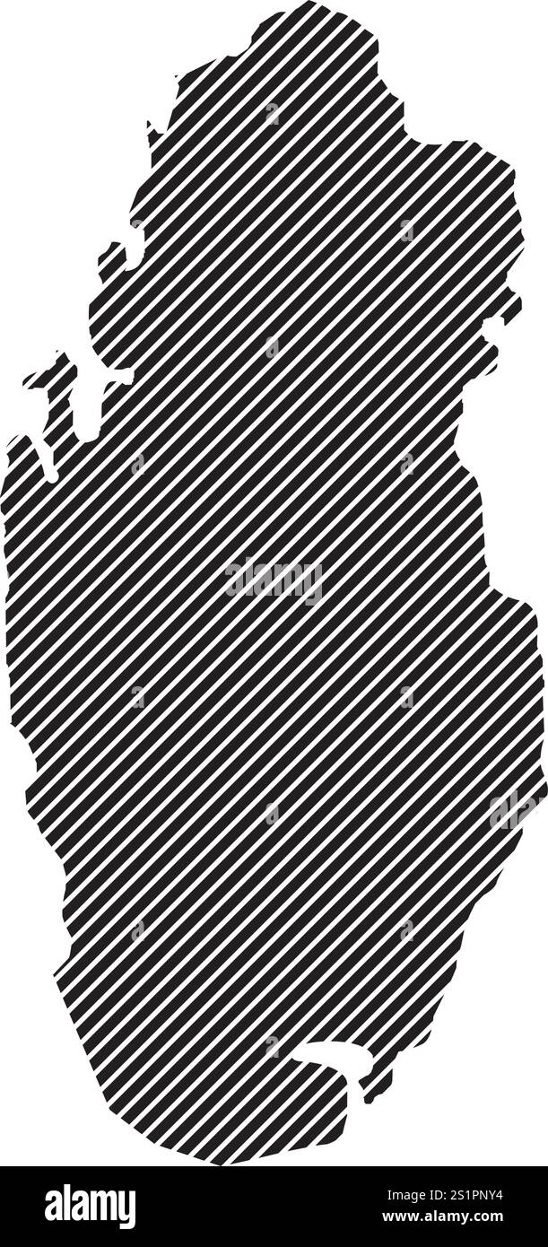 Icône de carte Qatar illustration symbole conception Illustration de Vecteur