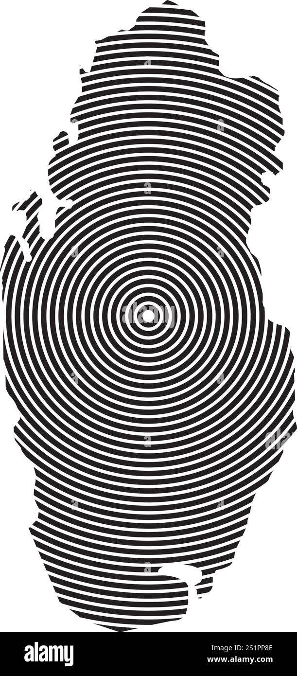 Icône de carte Qatar illustration symbole conception Illustration de Vecteur