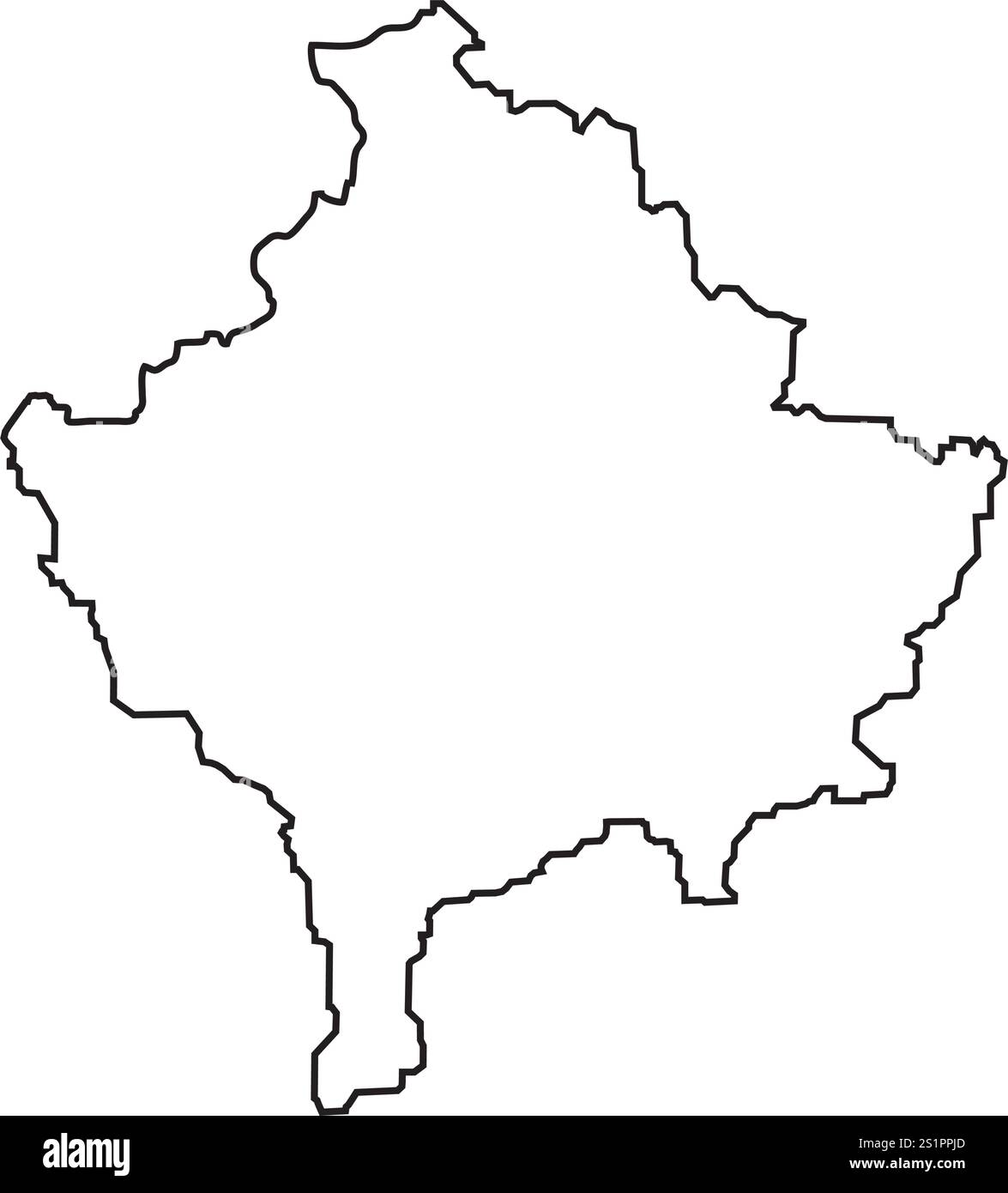 Icône de carte Kosovo illustration élément Design Illustration de Vecteur