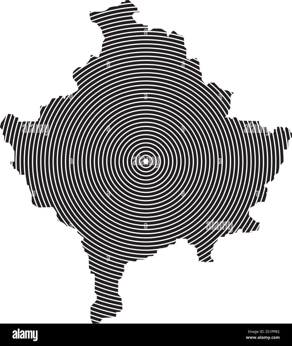 Icône de carte Kosovo illustration élément Design Illustration de Vecteur