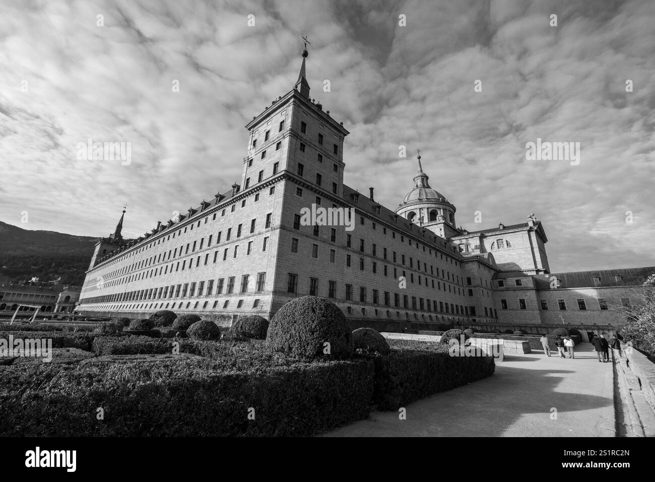 Madrid, Espagne. 02 janvier 2025. Vue du monastère de l'Escorial à San Lorenzo de El Escorial Madrid 4 janvier 2025 Espagne crédit : Sipa USA/Alamy Live News Banque D'Images