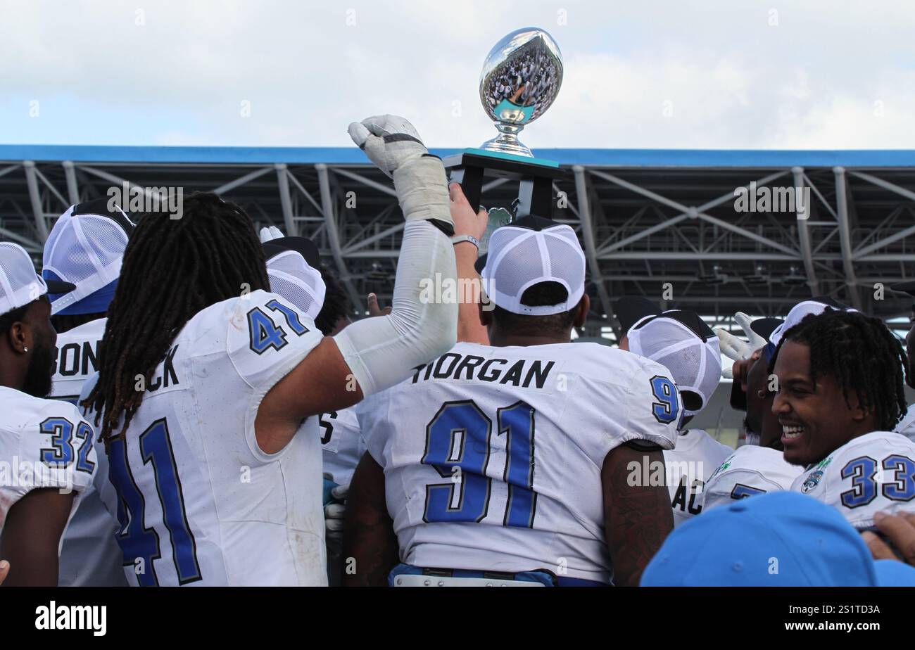 Les Bulls de l'Université de Buffalo remportent le championnat de football des Bahamas Bowl 2025 à Nassau, aux Bahamas Banque D'Images