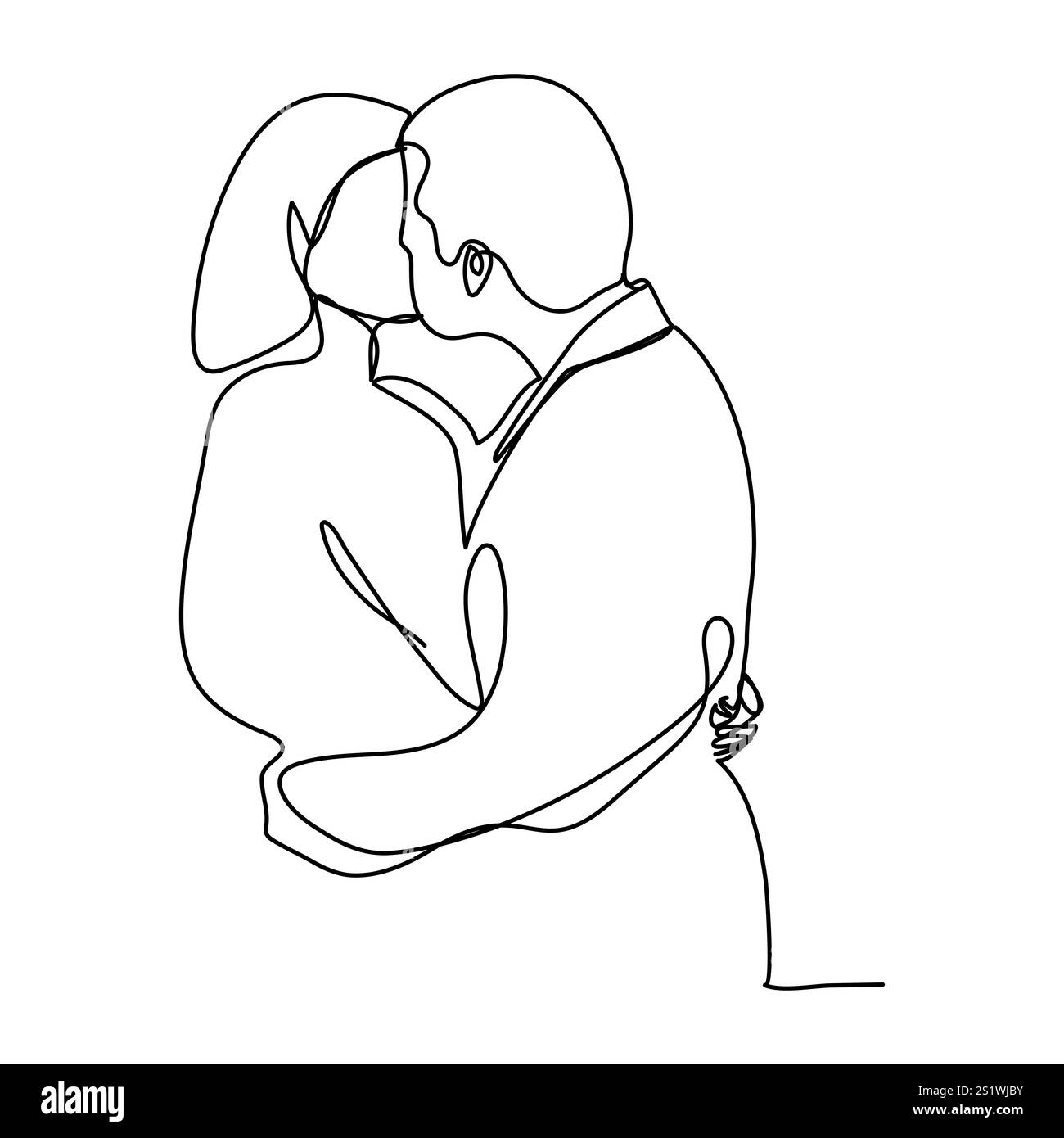 Vector Love Two Hearts logo signe romantique illustration symbole paires passion et calligraphie de mariage élément de conception de la saint-valentin modèle de salutation Illustration de Vecteur