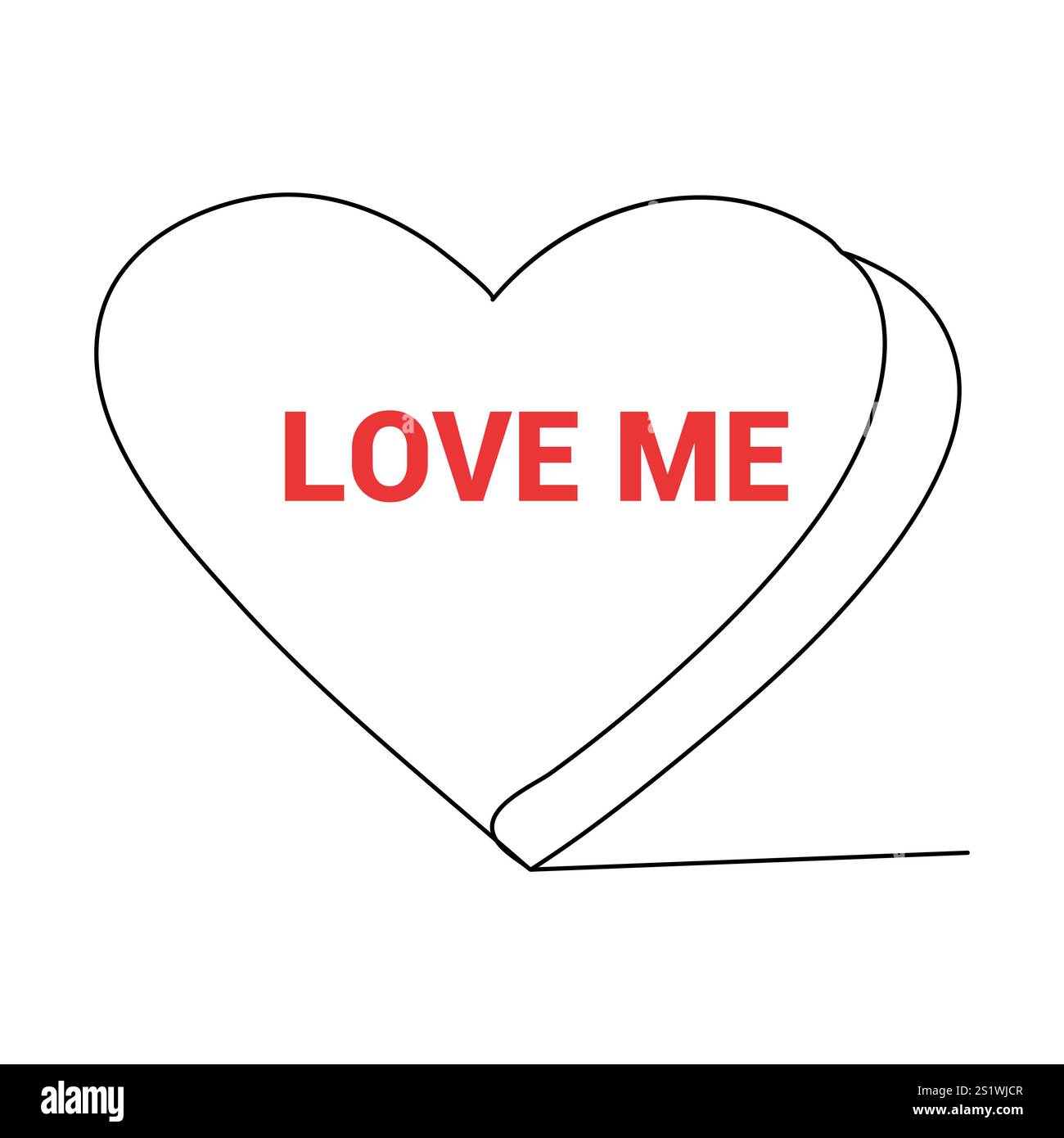 Vector Love Two Hearts logo signe romantique illustration symbole paires passion et calligraphie de mariage élément de conception de la saint-valentin modèle de salutation Illustration de Vecteur