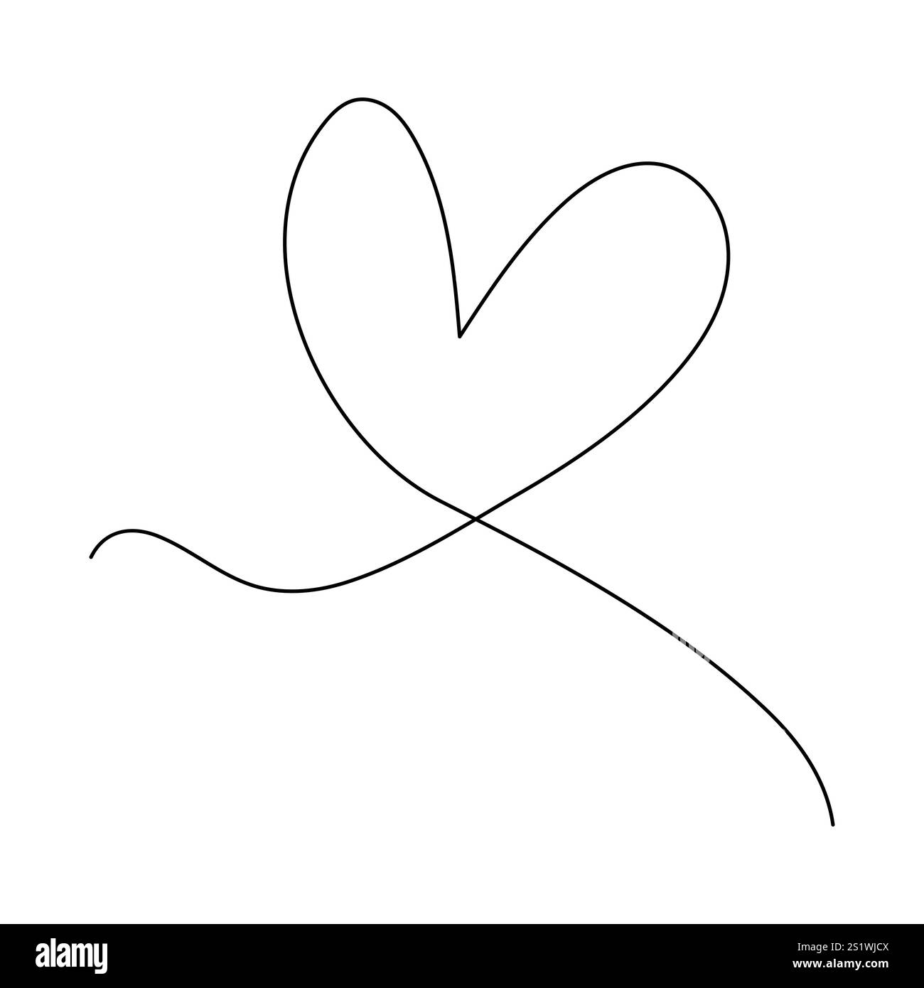 Vector Love Two Hearts logo signe romantique illustration symbole paires passion et calligraphie de mariage élément de conception de la saint-valentin modèle de salutation Illustration de Vecteur