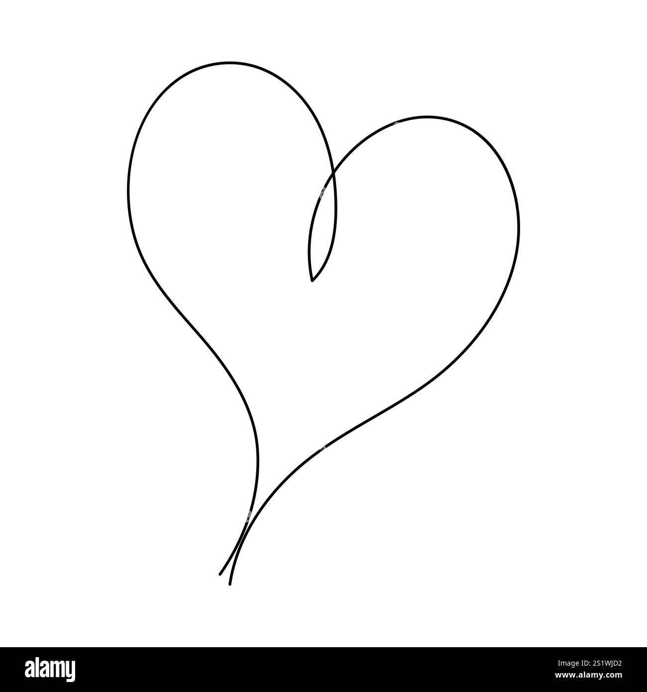 Vector Love Two Hearts logo signe romantique illustration symbole paires passion et calligraphie de mariage élément de conception de la saint-valentin modèle de salutation Illustration de Vecteur