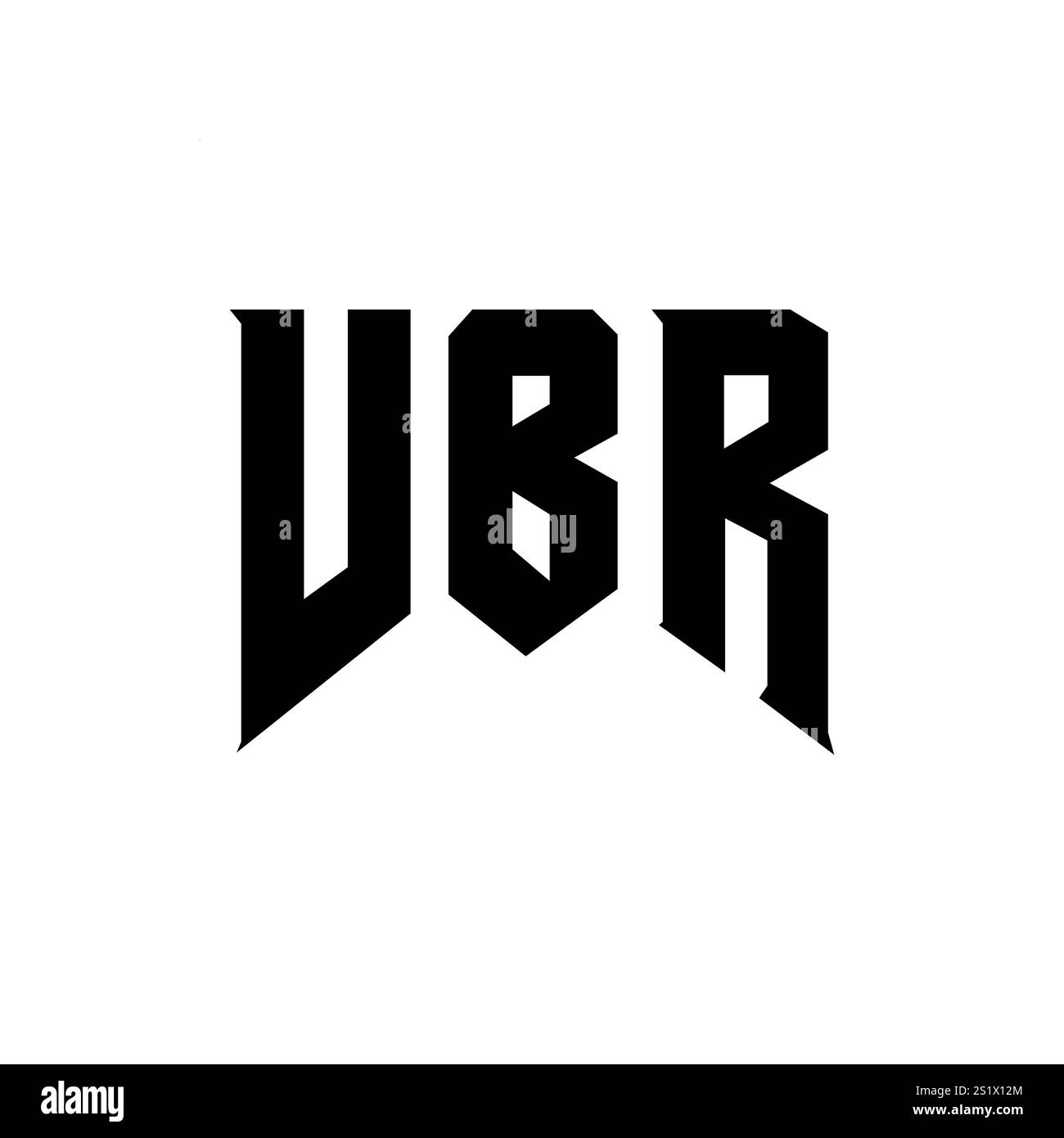 Conception de logo de lettre VBR pour la société de technologie. Combinaison de couleurs noir et blanc de conception de logo VBR. Logo VBR, vecteur VBR, conception VBR, icône VBR, alph VBR Illustration de Vecteur