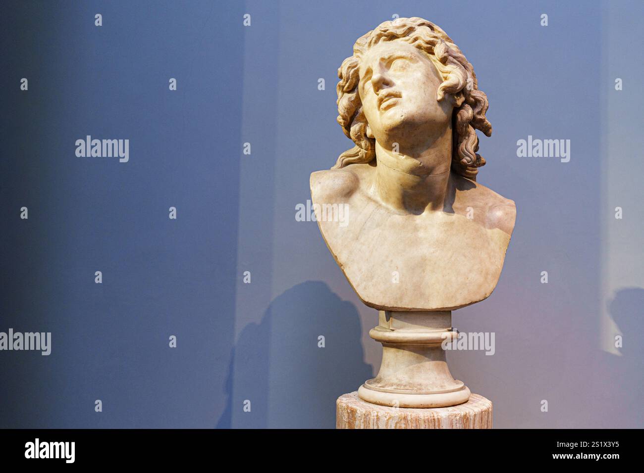 Florence, Italie, 4 janvier 2024 : tête d'Alexandre mourant. Banque D'Images