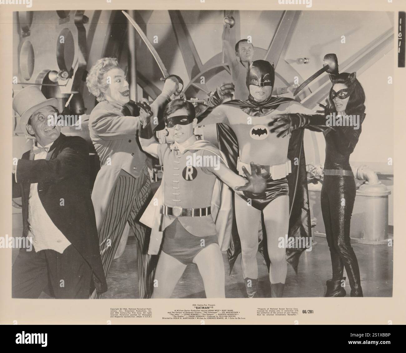 Batman (ABC TV, 1966-1968) Adam West, Burt Ward. DC Comics Banque D'Images