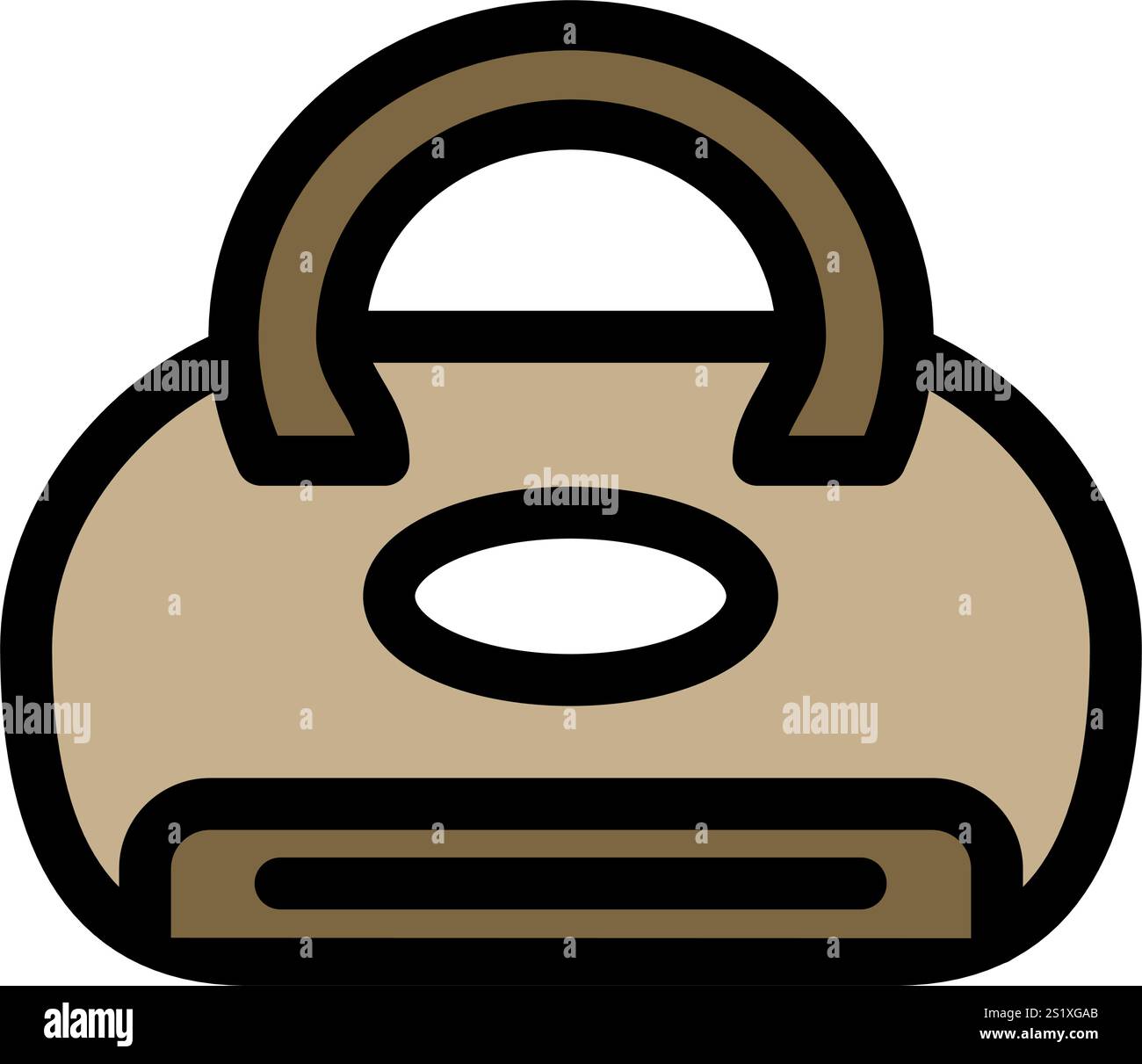 Sac de gym fitness - icône plate Illustration de Vecteur