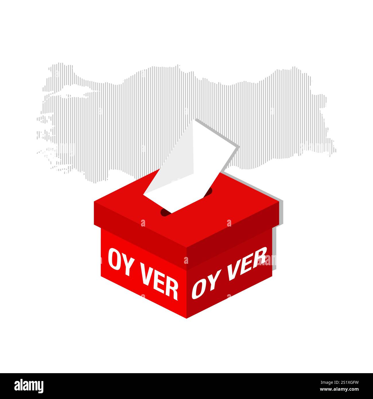 Campagne électorale locale turque 2025 : Türkiye Yerel seçimi kampanyası en turc. Élections municipales Illustration de Vecteur