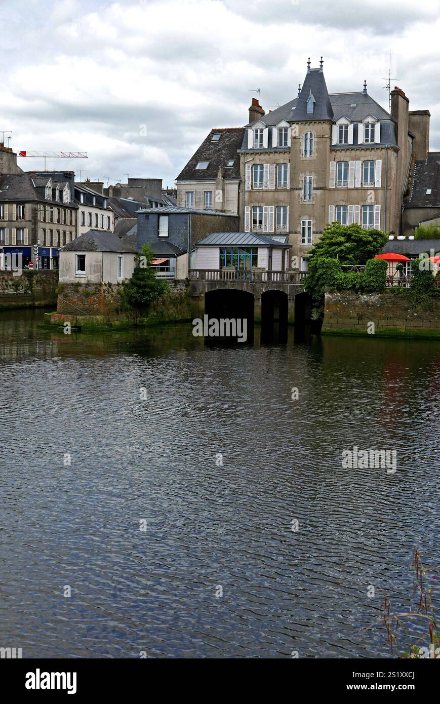 Landerneau, Rohan bridge, Finistère, Bretagne, France, Europe Banque D'Images
