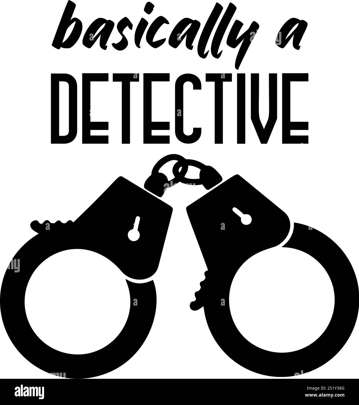 Citation humoristique de crime vrai en caractères gras, idéal pour les fans de décor mystère, conçu comme une image vectorielle de haute qualité. Fondamentalement une citation de détective Illustration de Vecteur