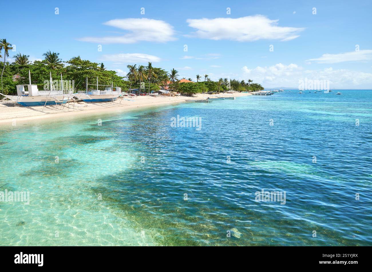 Photo de la rive de l'île Malapascua, Philippines Banque D'Images