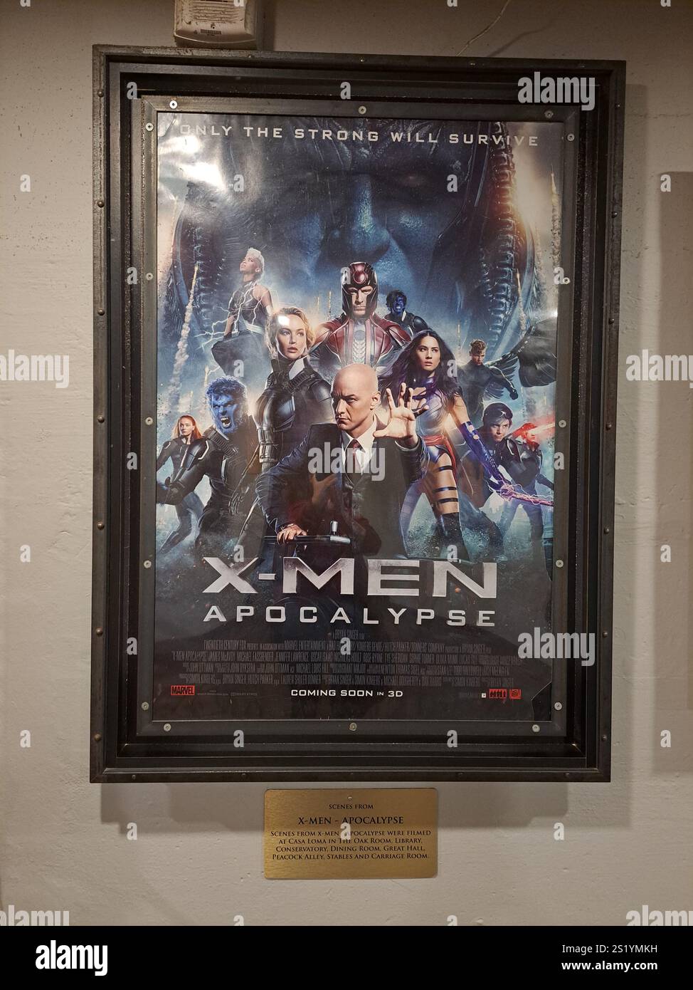Affiche de film X-Men dans le sous-sol à l'intérieur de Casa Loma sur Austin Terrace à Toronto, Ontario, Canada Banque D'Images