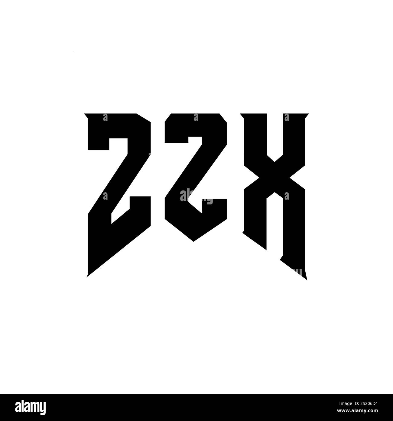 Conception de logo de lettre ZZX pour la société de technologie. Combinaison de couleurs noir et blanc de conception de logo ZZX. Logo ZZX, vecteur ZZX, design ZZX, icône ZZX, alph ZZX Illustration de Vecteur