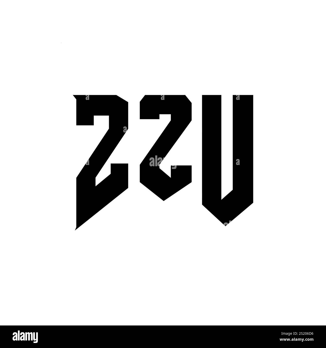 Conception de logo de lettre ZZU pour la société de technologie. Combinaison de couleurs noir et blanc de conception de logo ZZU. Logo ZZU, vecteur ZZU, conception ZZU, icône ZZU, alph ZZU Illustration de Vecteur