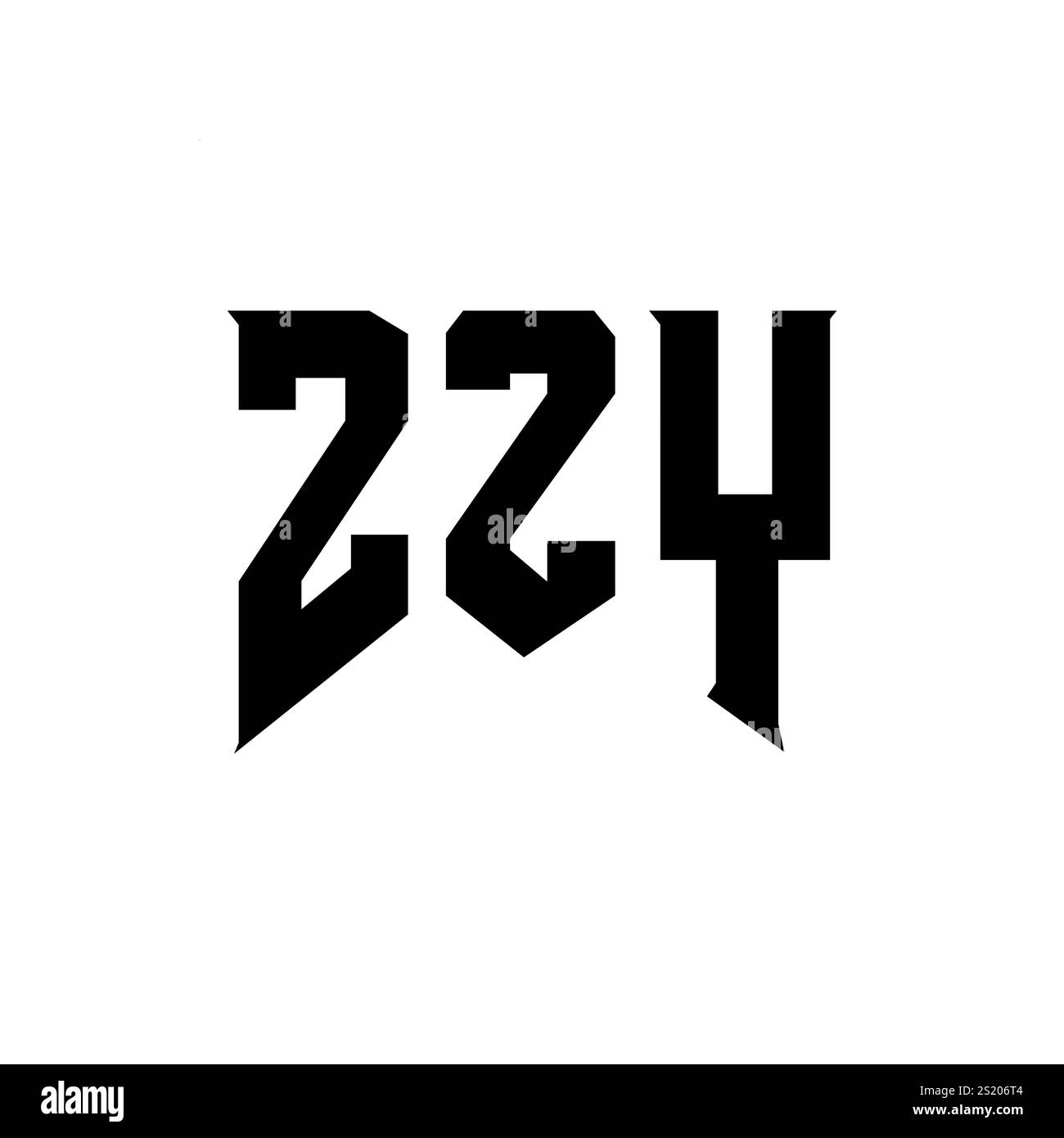 Conception de logo de lettre ZZY pour la société de technologie. Combinaison de couleurs noir et blanc de conception de logo ZZY. Logo ZZY, vecteur ZZY, conception ZZY, icône ZZY, alph ZZY Illustration de Vecteur