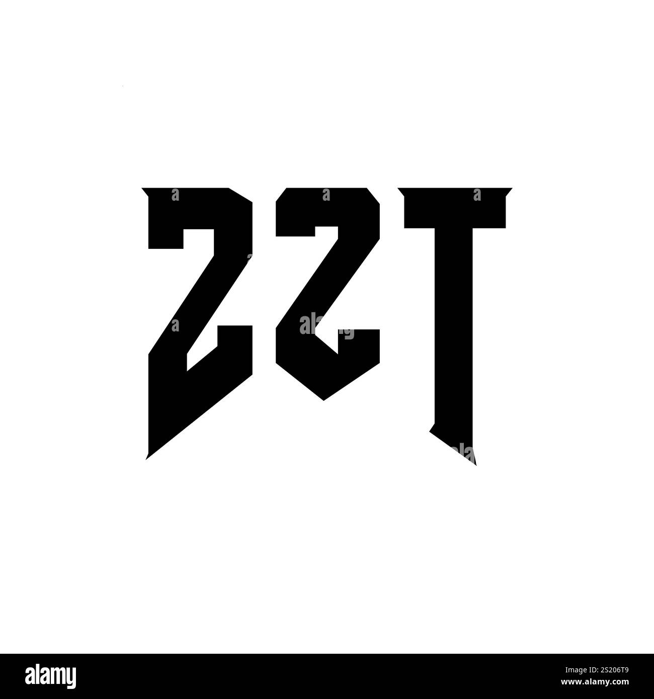 Conception de logo de lettre ZZT pour la société de technologie. Combinaison de couleurs noir et blanc de conception de logo ZZT. Logo ZZT, vecteur ZZT, conception ZZT, icône ZZT, alph ZZT Illustration de Vecteur