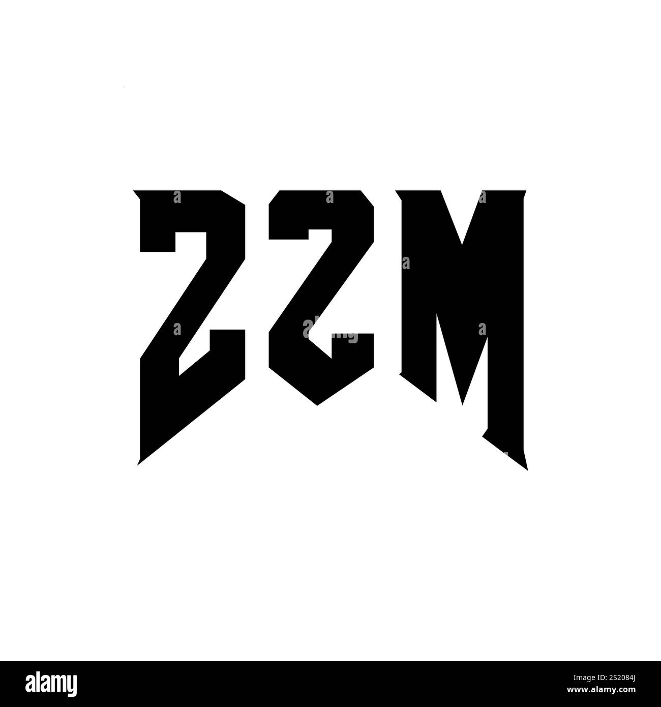 Conception de logo de lettre ZZM pour la société de technologie. Combinaison de couleurs noir et blanc de conception de logo ZZM. Logo ZZM, vecteur ZZM, conception ZZM, icône ZZM, alph ZZM Illustration de Vecteur