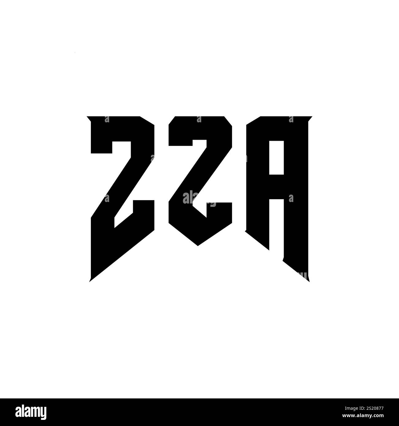 Conception de logo de lettre ZA pour la société de technologie. Combinaison de couleurs noir et blanc de conception de logo ZA. Logo ZZA, vecteur ZZA, design ZZA, icône ZZA, alph ZZA Illustration de Vecteur