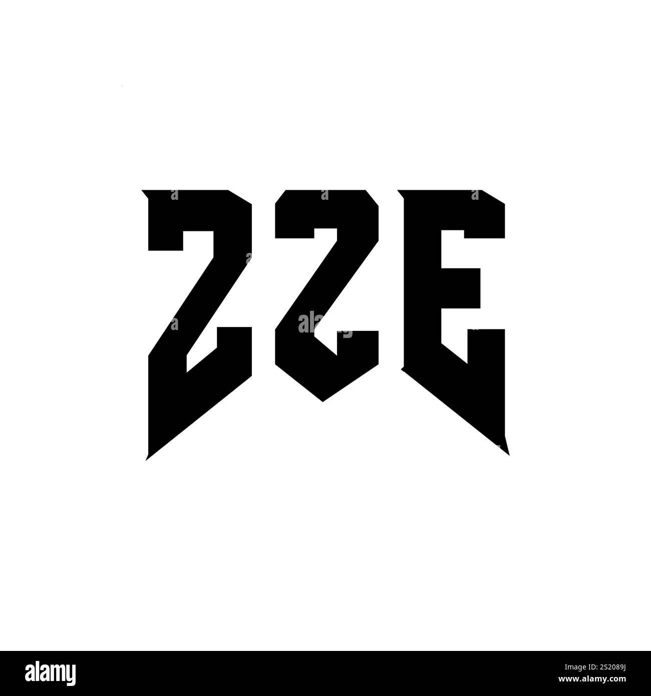 Conception de logo de lettre ZZE pour la société de technologie. Combinaison de couleurs noir et blanc de conception de logo ZZE. Logo ZZE, vecteur ZZE, design ZZE, icône ZZE, alph ZZE Illustration de Vecteur