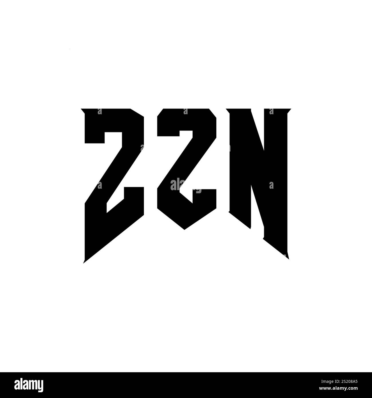 Conception de logo de lettre ZZN pour la société de technologie. Combinaison de couleurs noir et blanc de conception de logo ZZN. Logo ZZn, vecteur ZZn, design ZZn, icône ZZn, alph ZZn Illustration de Vecteur