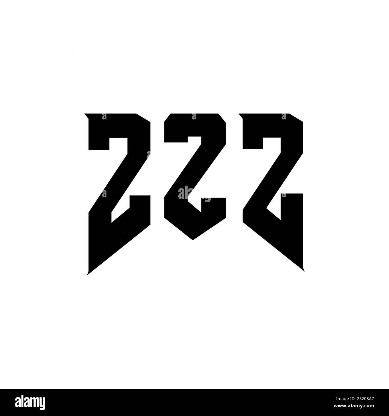 Conception de logo de lettre ZZZ pour la société de technologie. Combinaison de couleurs noir et blanc de conception de logo ZZZ. Logo ZZZ, vecteur ZZZ, conception ZZZ, icône ZZZ, alph ZZZ Illustration de Vecteur