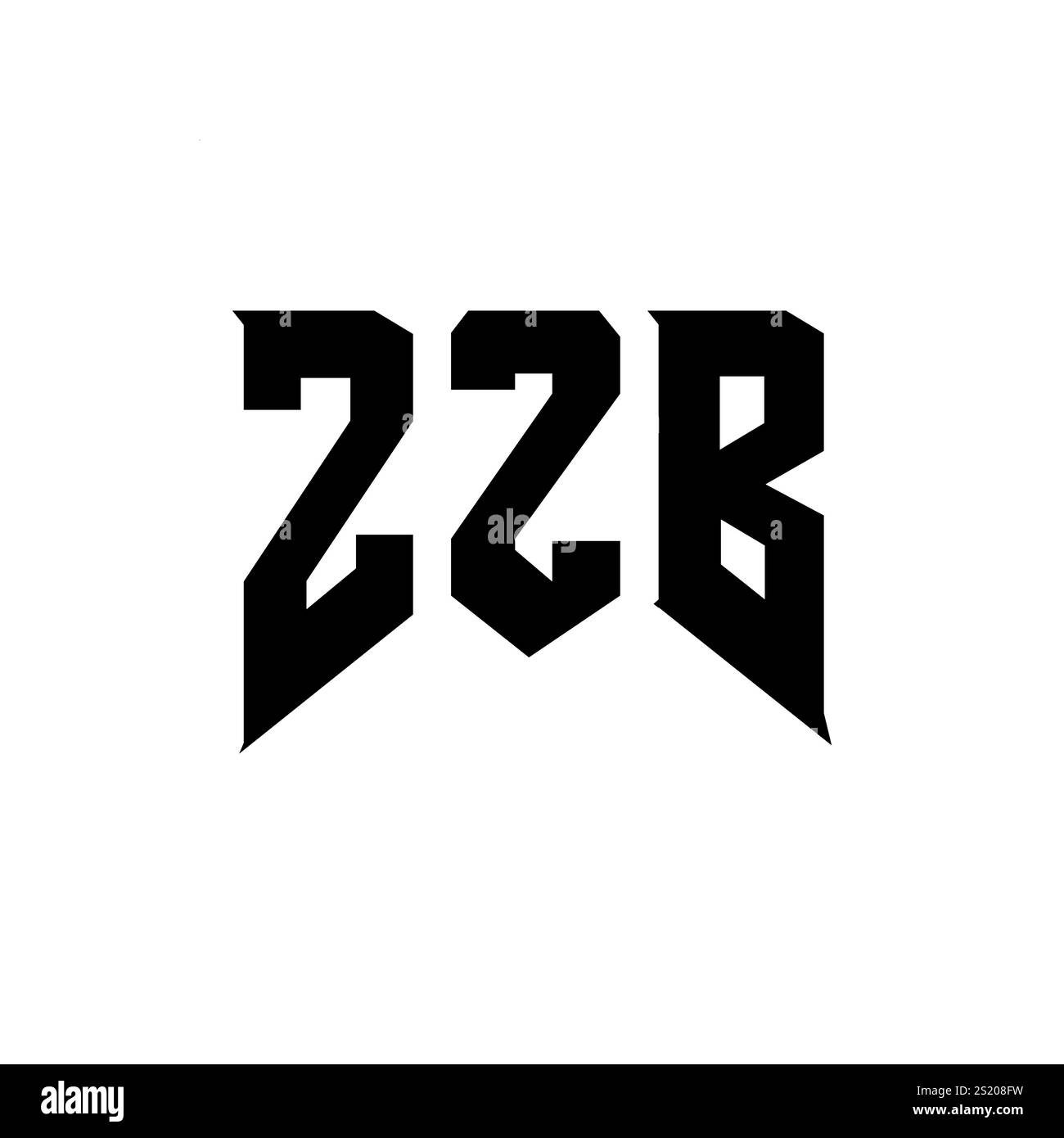 Conception de logo de lettre ZZB pour la société de technologie. Combinaison de couleurs noir et blanc de conception de logo ZZB. Logo ZZB, vecteur ZZB, design ZZB, icône ZZB, alph ZZB Illustration de Vecteur