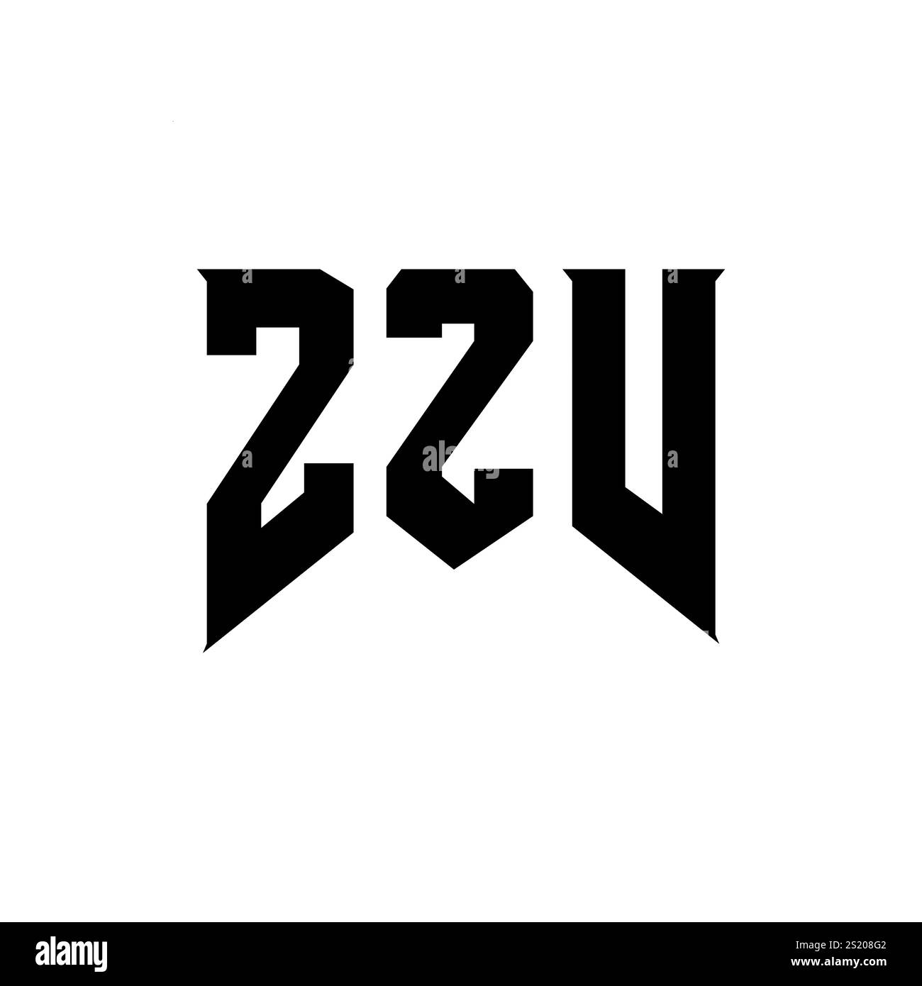 Conception de logo de lettre ZZV pour la société de technologie. Combinaison de couleurs noir et blanc de conception de logo ZZV. Logo ZZV, vecteur ZZV, conception ZZV, icône ZZV, alph ZZV Illustration de Vecteur