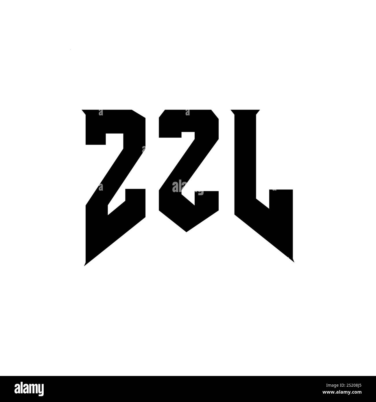 Conception de logo de lettre ZZL pour la société de technologie. Combinaison de couleurs noir et blanc de conception de logo ZZL. Logo ZZL, vecteur ZZL, conception ZZL, icône ZZL, alph ZZL Illustration de Vecteur
