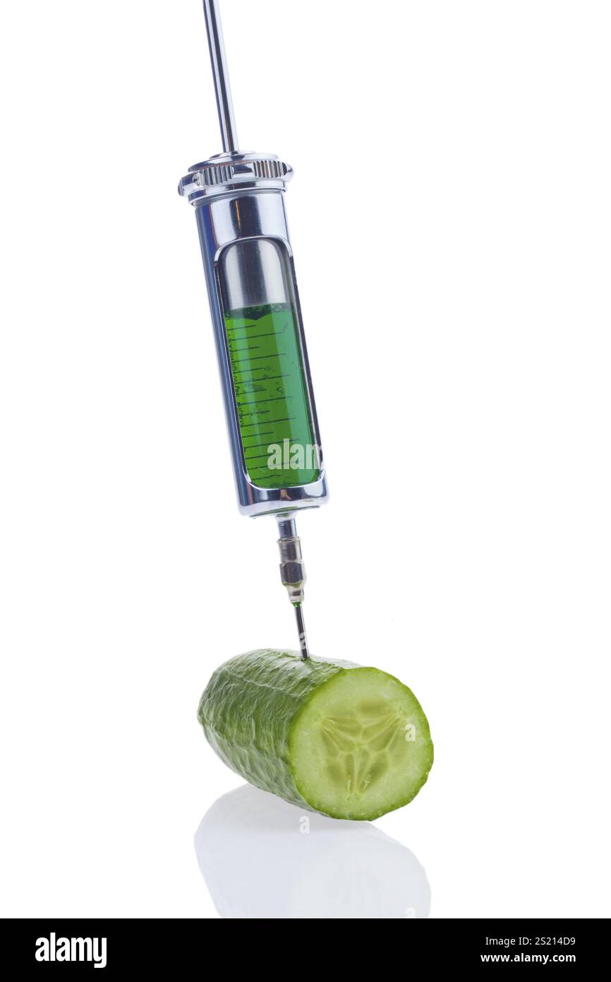 Un concombre comme symbole de la maladie EHEC Autriche Banque D'Images
