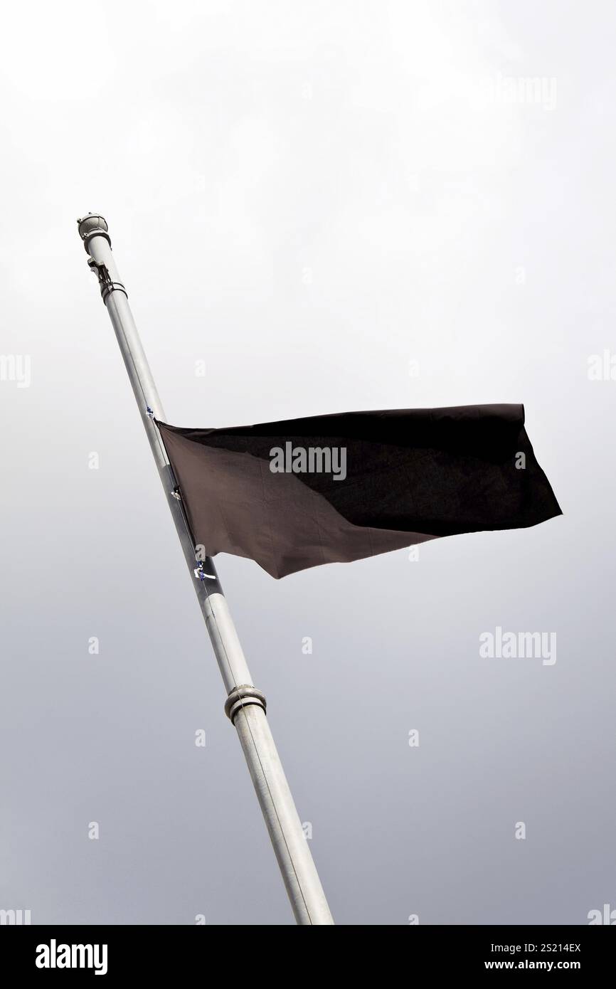 Un drapeau noir en Berne après un décès Banque D'Images
