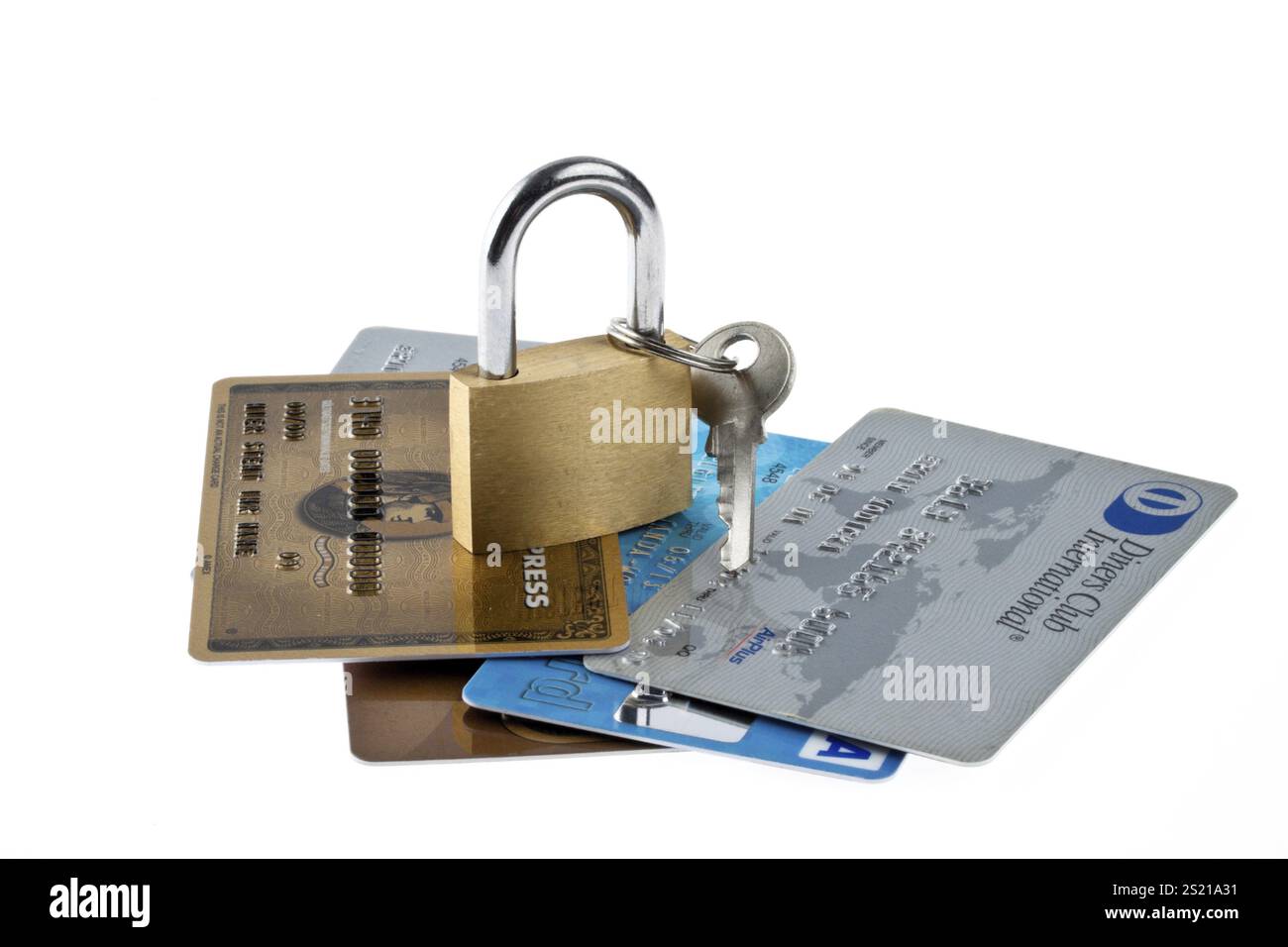 Sécurité pour cartes de crédit. Symbole avec verrou. Autriche Banque D'Images