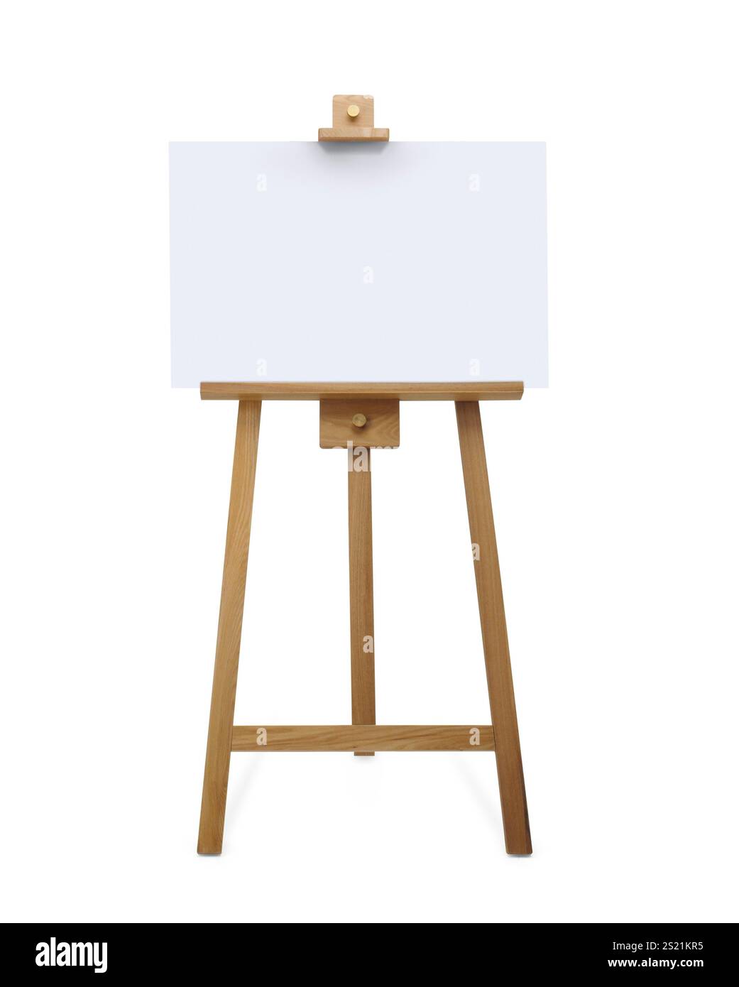 Chevalet et papier de construction blanc Banque D'Images
