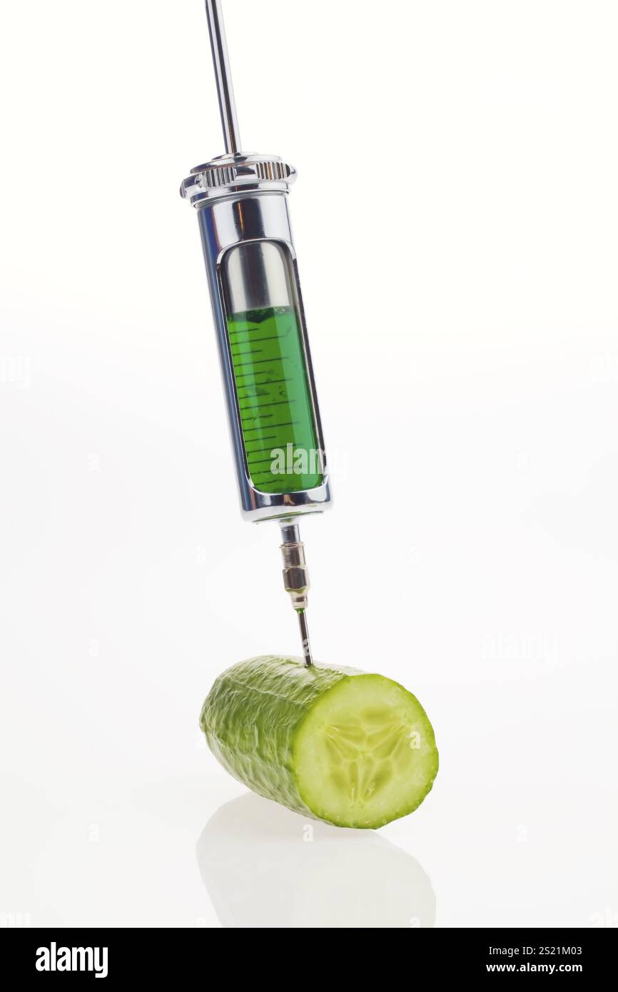 Un concombre comme symbole de la maladie EHEC Autriche Banque D'Images