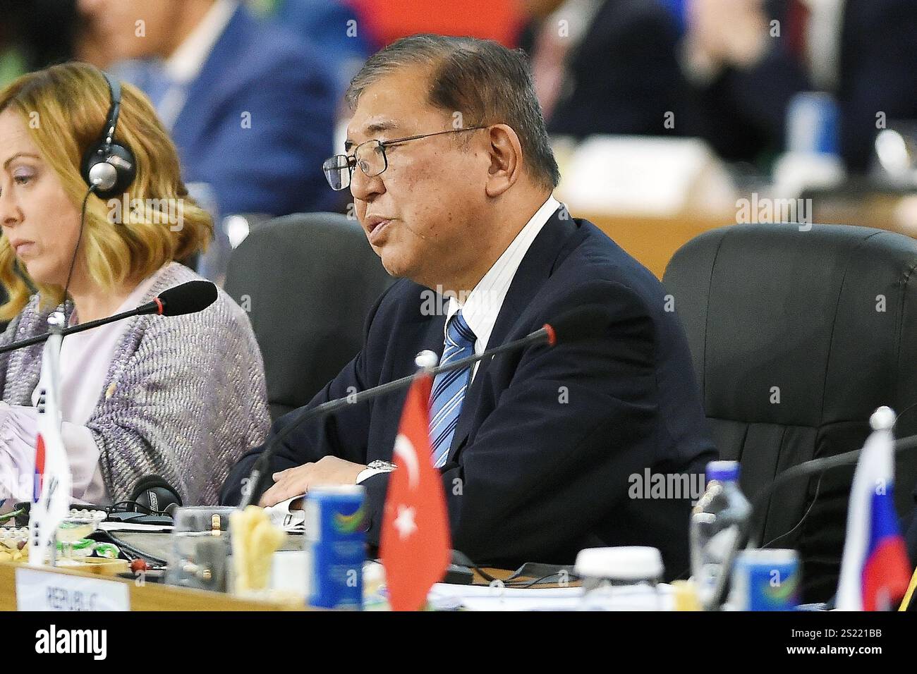 Rio de Janeiro, Brésil, 19 novembre 2024. Shigeru Ishiba, premier ministre du Japon, lors d'une réunion à la plénière du G20. Banque D'Images