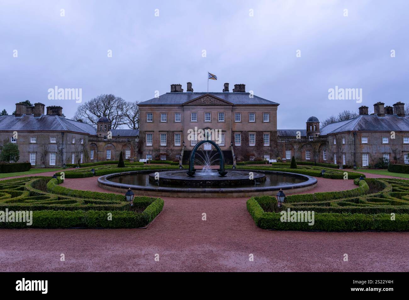 Ayrshire, Écosse, Royaume-Uni - 30 décembre 2024 : Dumfries House and Gardens construit en 1759 est une maison de style palladien conçue et construite par Adam Banque D'Images