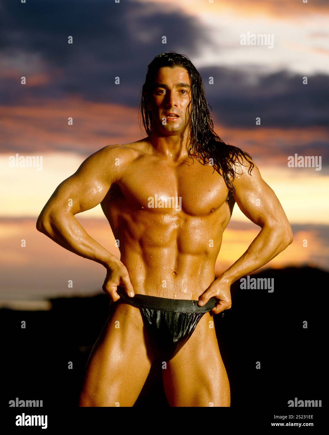 Picture Bank Men Banque D'Images